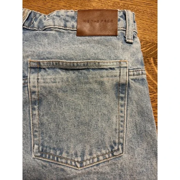 We The Free Blue Denim Deep Trance Sweet Dreams Dropped Boyfriend Jeans 28 - Picture 10 of 11